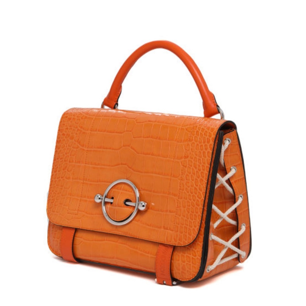 JW ANDERSON CROSSBODY CROC ORANGE BAG